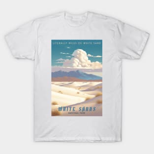 White Sands National Park Travel Poster T-Shirt